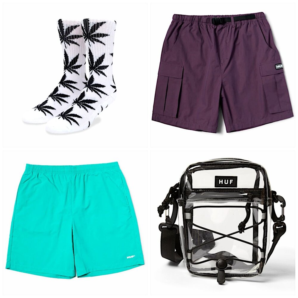 HUF Worldwide Shorts Sock Bag Bundle Set